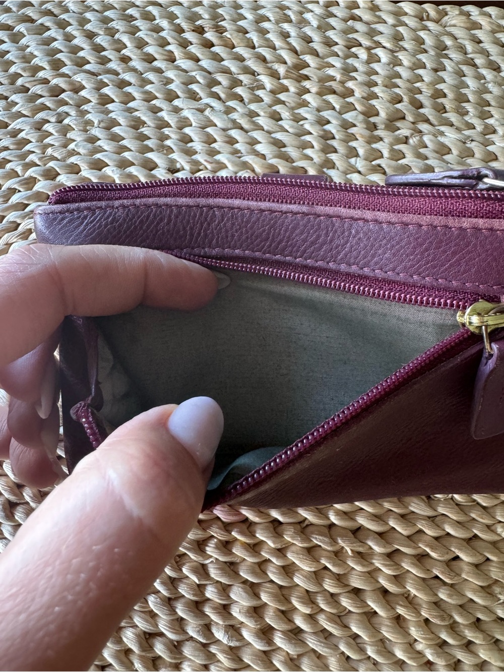 Radley London Burgundy Leather Zip-Around Wallet - Picture 3 of 7